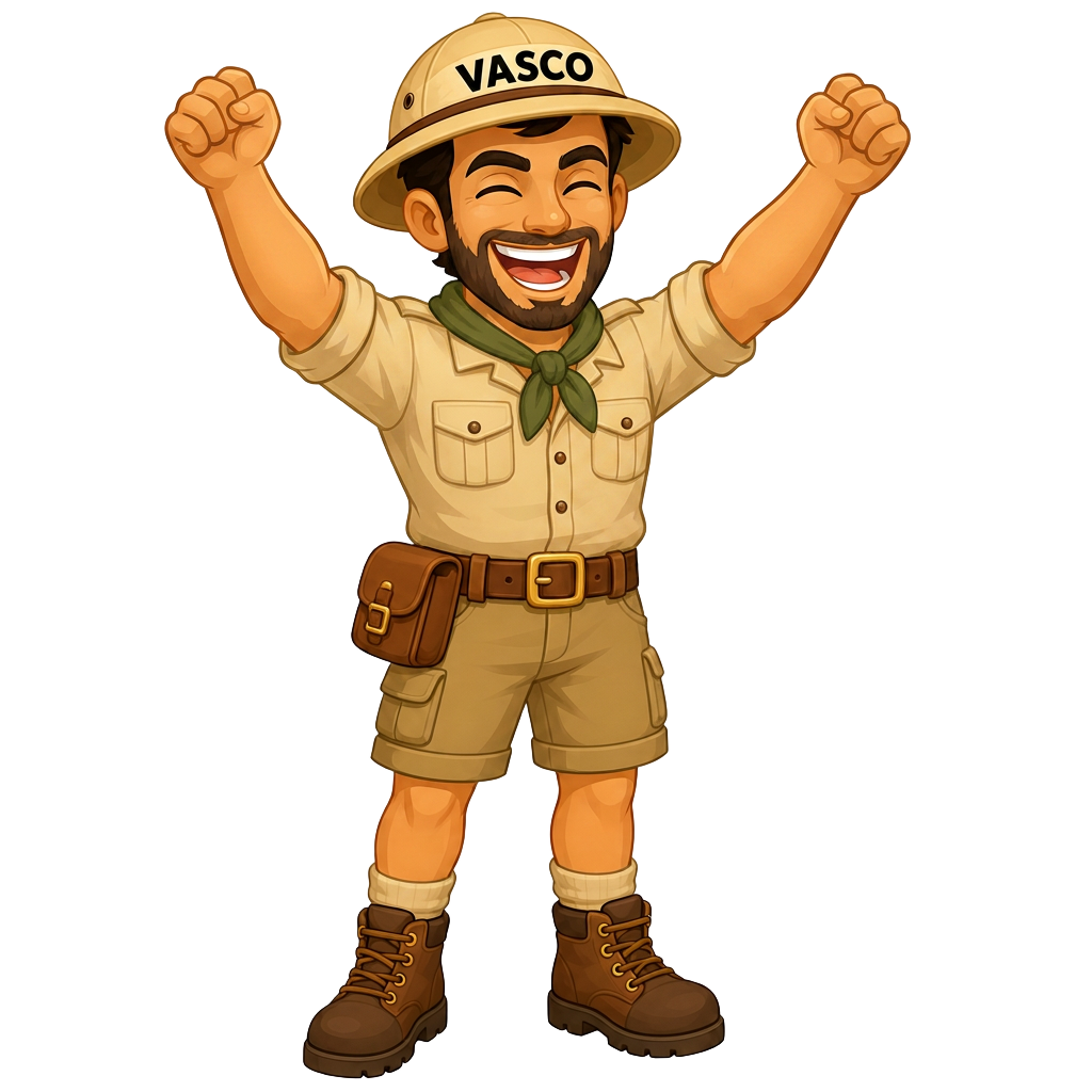 Mascotte explorateur Vasco